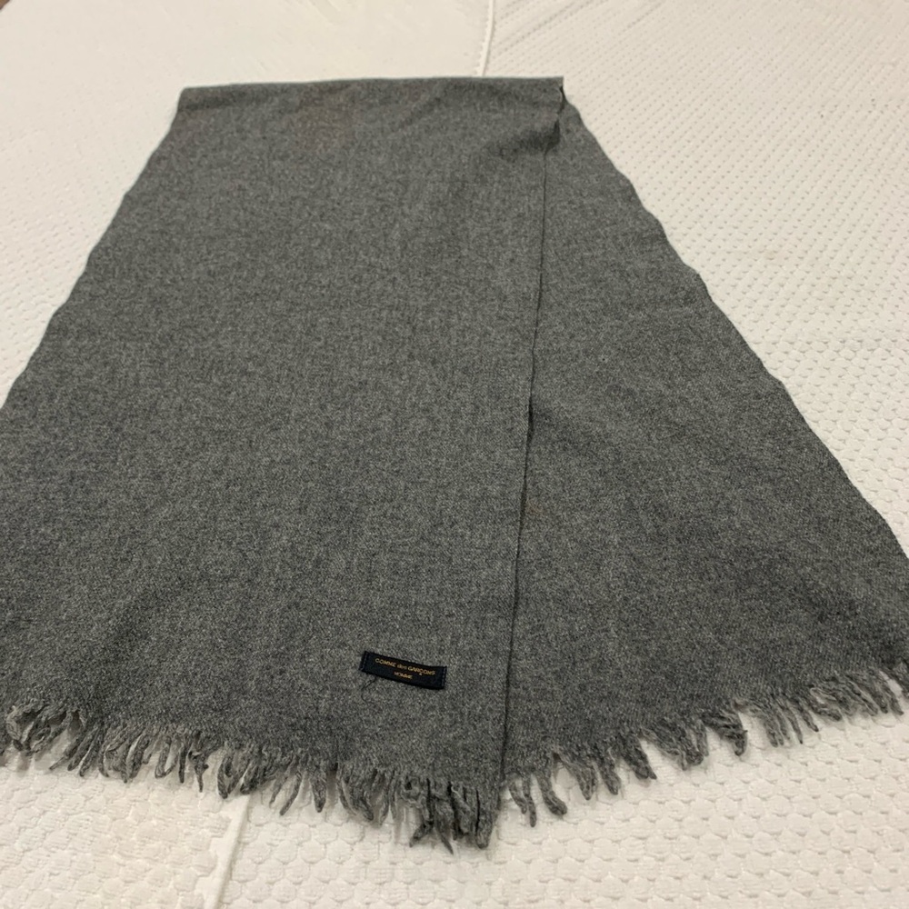 Comme des Garcons Charcoal Gray Scarf